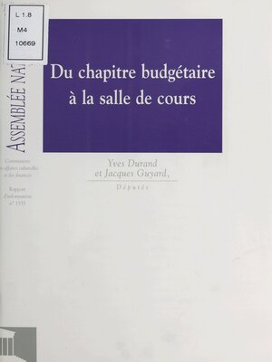 cover image of Du chapitre budgétaire à la salle de cours
